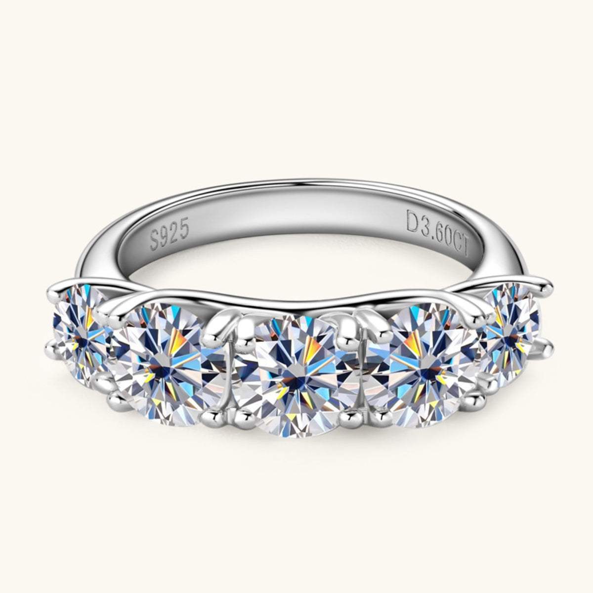 3.6 Carat Moissanite 925 Sterling Silver Ring - Trendsi - Flyclothing LLC