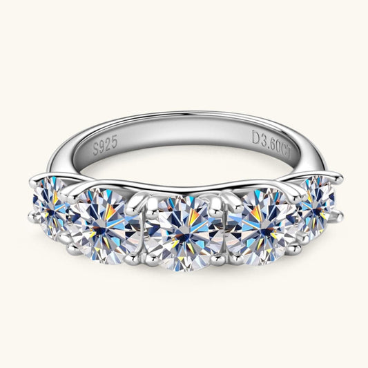 3.6 Carat Moissanite 925 Sterling Silver Ring - Trendsi
