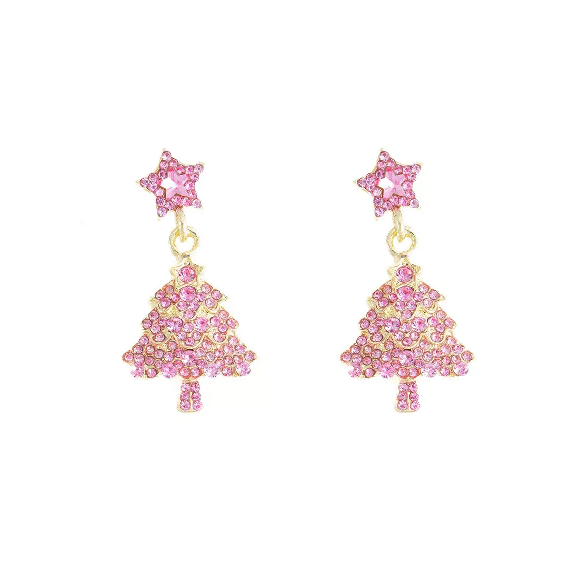Christmas Tree Star Dangle Earrings - Trendsi - Flyclothing LLC