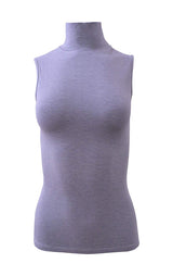 EGI Luxury Modal Women's Sleeveless Turtleneck Top. Proudly Made in Italy.