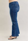 Judy Blue Full Size Mid Rise Bootcut Jeans with Welt Pockets Plus Size - Trendsi - Flyclothing LLC