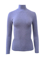 BASIC COTTON Free Spirit Premium Quality Cotton Women's Turtleneck Long-Sleeved T-Shirt.