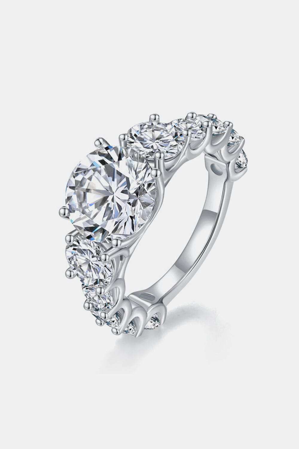 8 Carat Moissanite 925 Sterling Silver Ring - Trendsi - Flyclothing LLC
