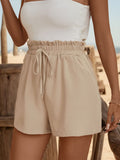 Tied Elastic Waist Shorts with Pockets Trendsi