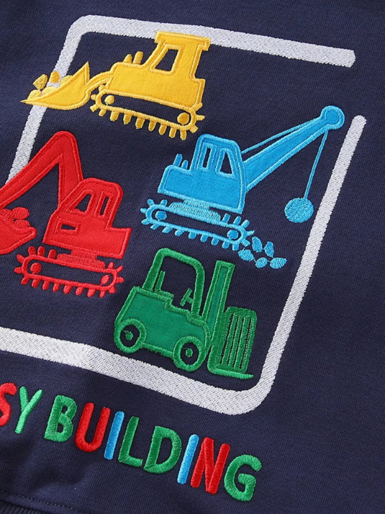 Children's Construction Vehicle Crew Neck Sweatshirt - Trendsi - Flyclothing LLC