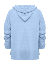 Full Size Drawstring Long Sleeve Hoodie - Trendsi - Flyclothing LLC