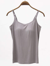 Full Size Adjustable Strap Modal Cami with Bra - Trendsi - Flyclothing LLC