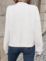 Textured Zip Up Long Sleeve Jacket - Trendsi - Flyclothing LLC