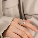 Titanium Steel Layered Wrap Ring - Trendsi - Flyclothing LLC