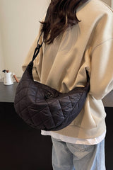 Quilted Adjustable Strap Crossbody Bag - Trendsi