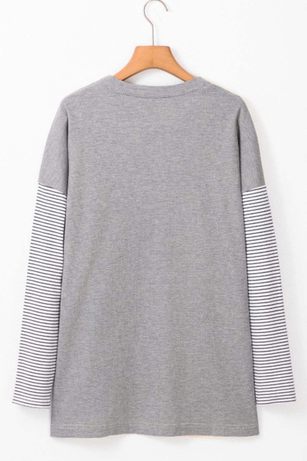 Open Front Long Sleeve Striped Cardigan with Pockets - Trendsi - Flyclothing LLC