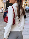 Devine Collared Neck Long Sleeve Shirt - Trendsi