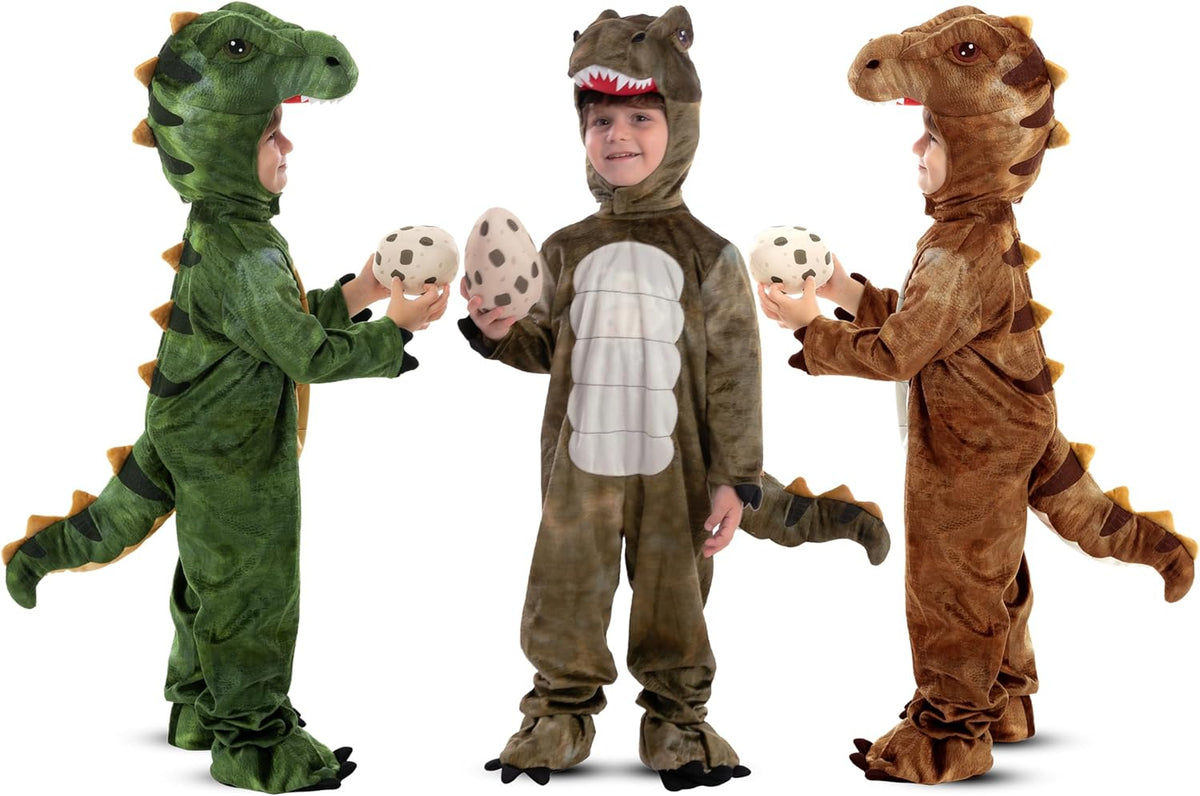 Realistic T-rex Costume Outfit Dinosaur Jumpsuit with Egg for Kids Toddler Halloween Dress-up Party - SHOMICOBOUTIQUE - Flyclothing LLC