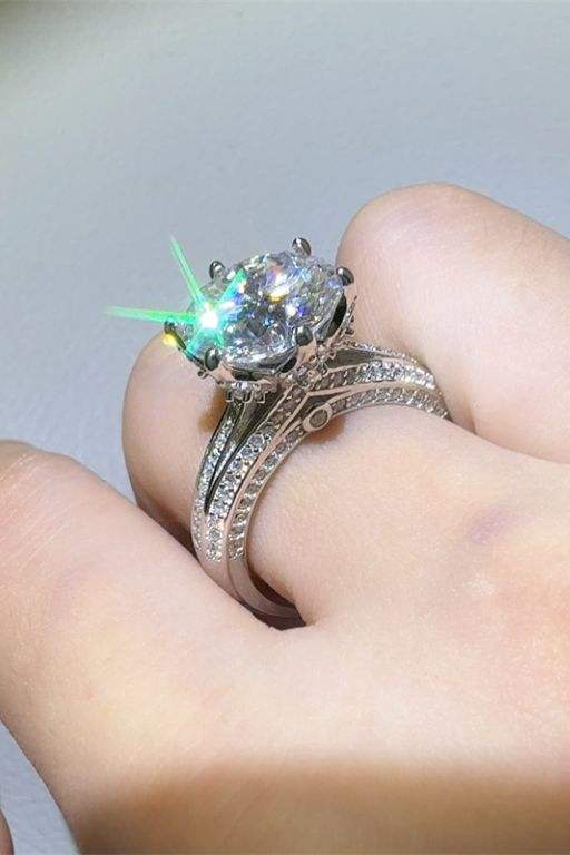 5 Carat Moissanite 925 Sterling Silver Ring - Trendsi - Flyclothing LLC