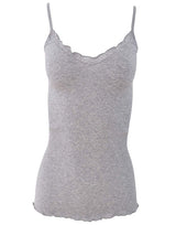 BASIC COTTON Free Spirit Premium Quality 100% Cotton Women's Spaghetti Straps Top Made in Italy (601)