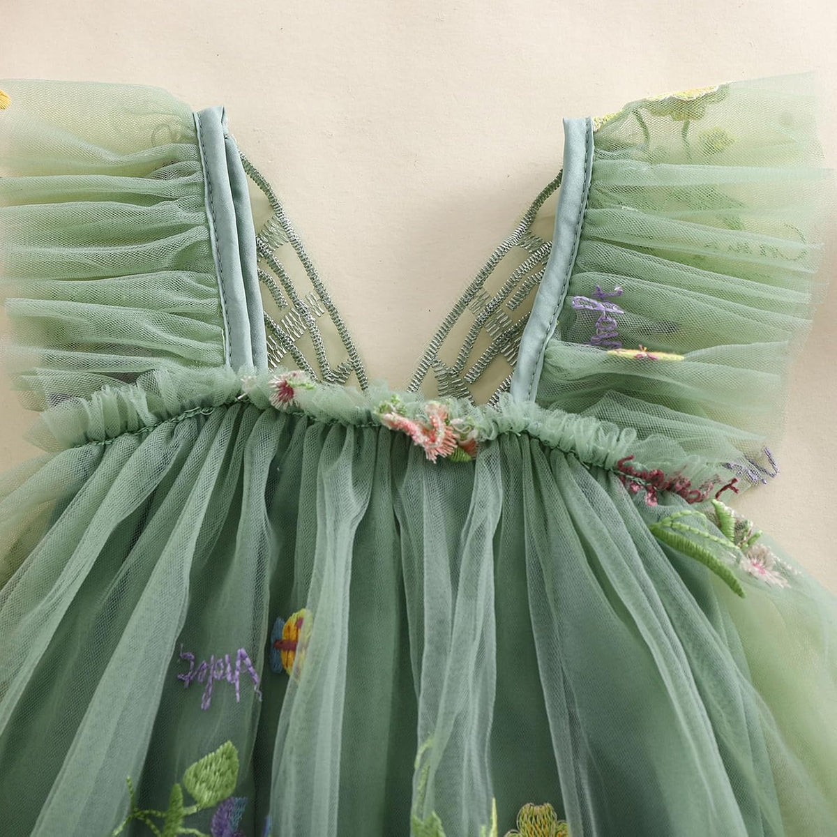 Baby Girl Halloween Costume Butterfly Wing Mesh Flower Sleeveless Tulle Fairy Romper Dress Birthday Tutu Dress - SHOMICOBOUTIQUE - Flyclothing LLC