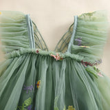 Baby Girl Halloween Costume Butterfly Wing Mesh Flower Sleeveless Tulle Fairy Romper Dress Birthday Tutu Dress - SHOMICOBOUTIQUE - Flyclothing LLC
