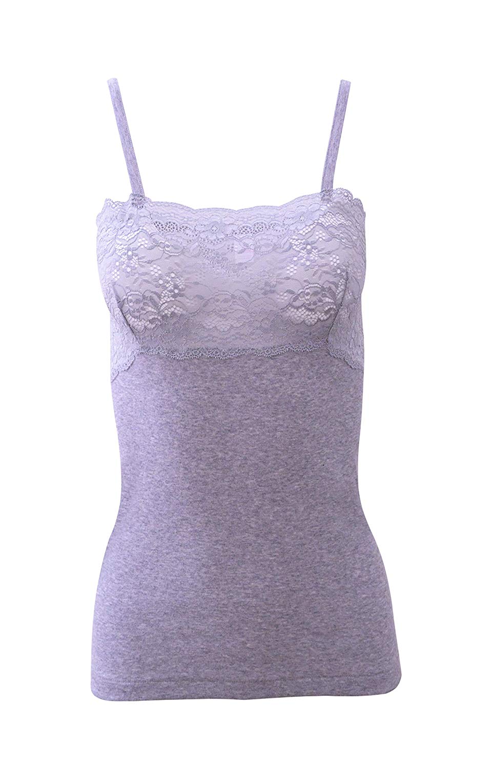 Mare Luxury 100% Mako Cotton Women's Lace-Trimmed Camisole. Proudly Made in Italy (262) - tittimitti - Flyclothing LLC