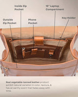 Vintage Leather Backpack Rucksack - Classy Leather Bags - Flyclothing LLC