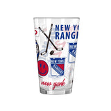 NY Rangers 16oz Native Pint Glass - Logo Brands - Flyclothing LLC