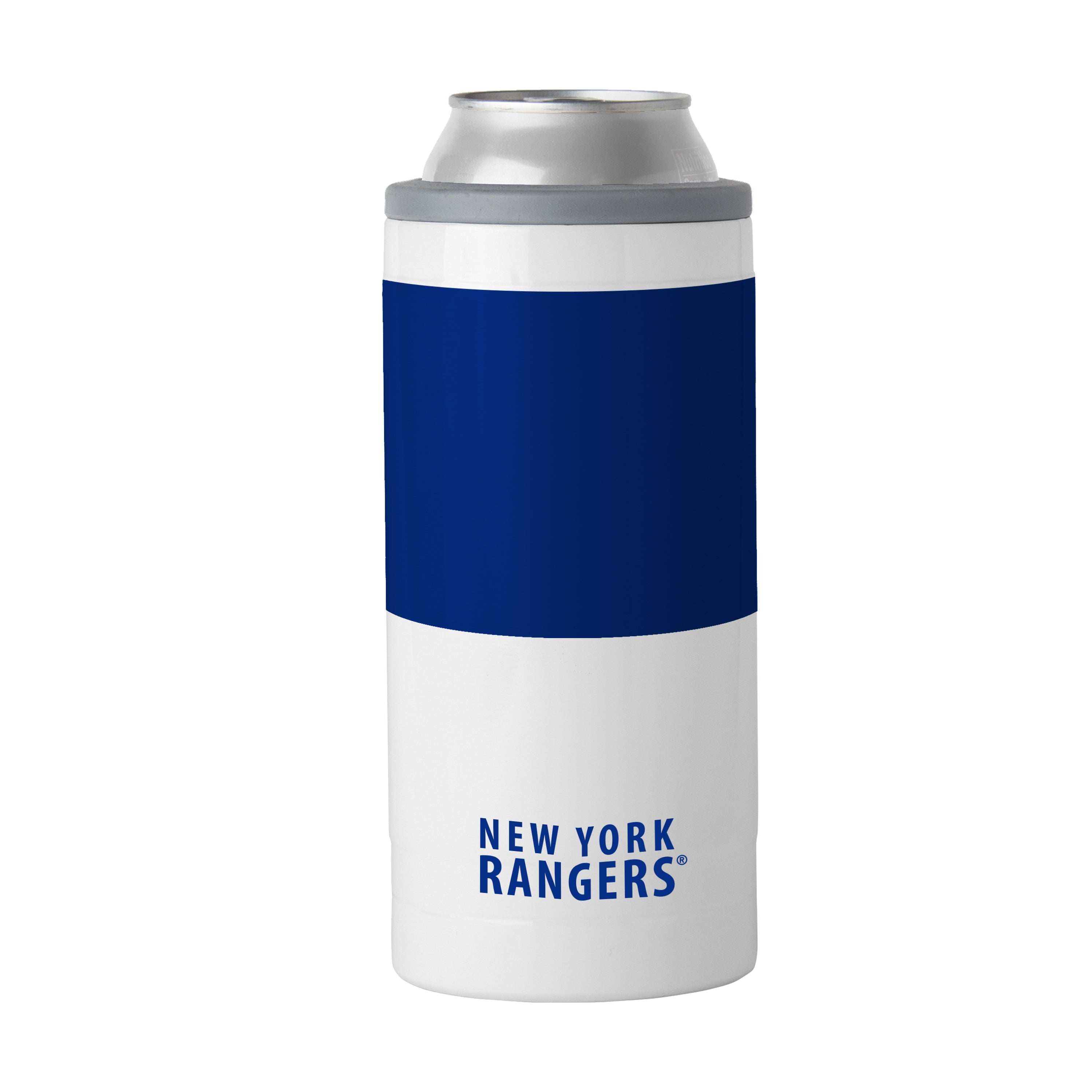 New York Rangers 12oz Colorblock Slim Can Coolie - Logo Brands - Flyclothing LLC
