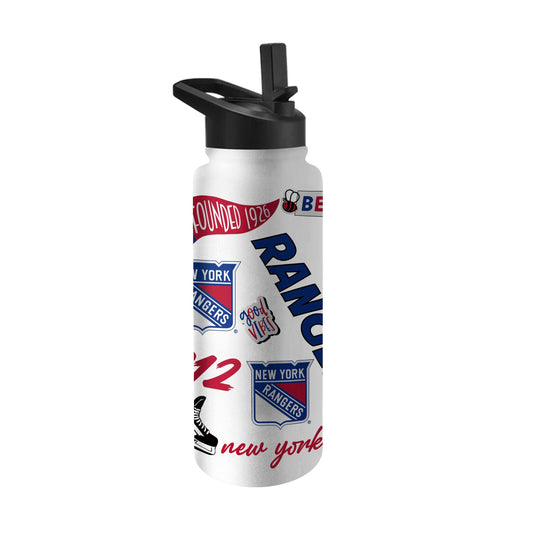 New York Rangers 34oz Native Quencher Bottle - Logo Brands - Flyclothing LLC