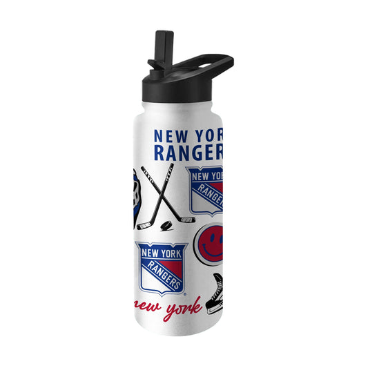 New York Rangers 34oz Native Quencher Bottle - Logo Brands - Flyclothing LLC