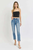 Risen Full Size High Rise Cropped Roll Up Jeans - Trendsi - Flyclothing LLC