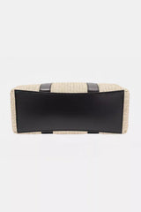 David Jones Square Woven Tote Handbag - Trendsi - Flyclothing LLC
