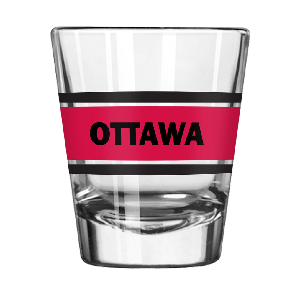 Ottawa Senators 2oz Stripe Shot Glass