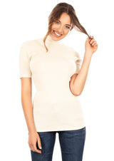 EGI Exclusive Merino Wool Blend Top with Short Sleeves. Proudly Made in Italy (8218) - tittimitti - Flyclothing LLC