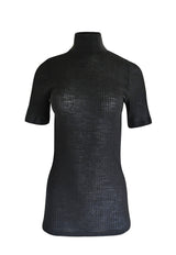 EGI Exclusive Merino Wool Blend Top with Short Sleeves. Proudly Made in Italy (8218) - tittimitti - Flyclothing LLC