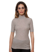 EGI Exclusive Merino Wool Blend Top with Short Sleeves. Proudly Made in Italy (8218) - tittimitti - Flyclothing LLC