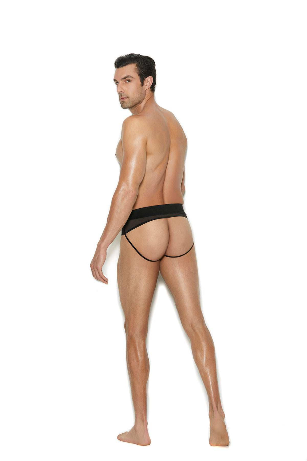 Elegant Moments Black Men's Mesh & Lycra Jock Strap 82191 - Elegant Moments - Flyclothing LLC