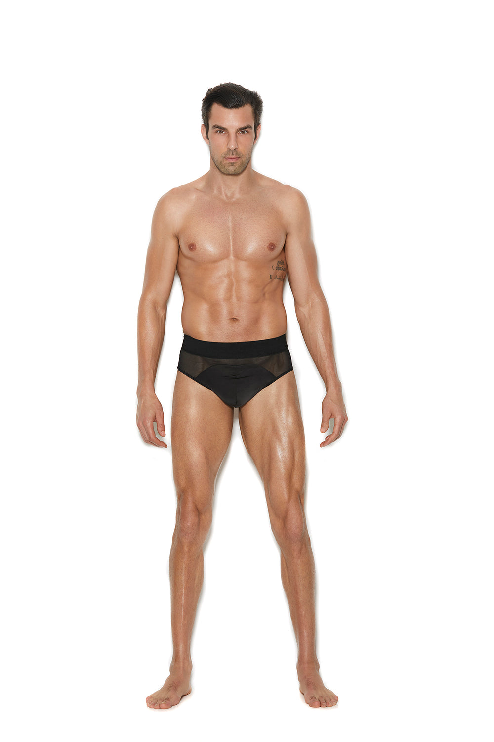 Elegant Memories Black Men's Mesh & Lycra Jock Strap 82191