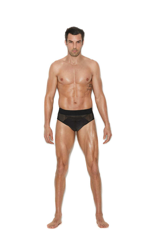 Elegant Moments Black Men's Mesh & Lycra Jock Strap 82191 - Elegant Moments - Flyclothing LLC