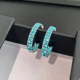 Sparkling C-Hoop Earrings - Trendsi - Flyclothing LLC