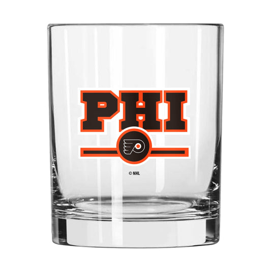 Philadelphia Flyers 14oz Letterman Rocks Glass - Logo Brands - Flyclothing LLC