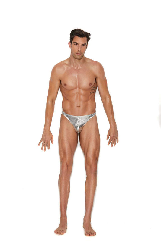 Elegant Moments Silver Men's Silver Lame' Thong 82201 - Elegant Moments - Flyclothing LLC