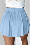 Drawstring High Waist Lined Active Skorts - Trendsi - Flyclothing LLC