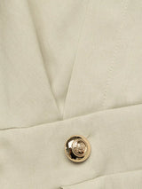 Pleated Button Detail Long Sleeve Shirt Dress - Trendsi - Flyclothing LLC