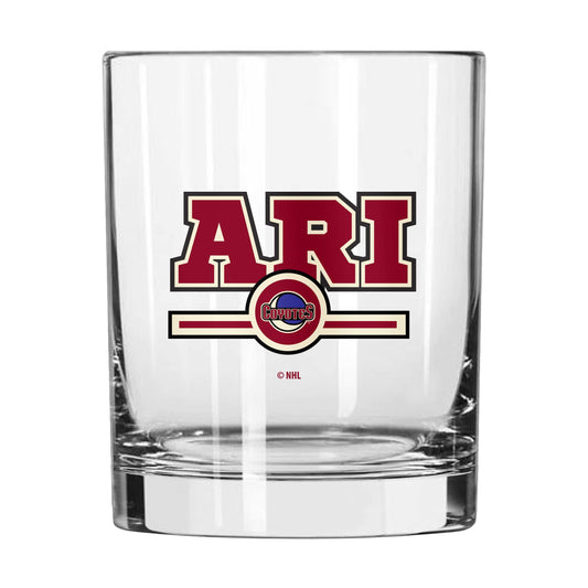 Phoenix Coyotes 14oz Letterman Rocks Glass - Logo Brands - Flyclothing LLC