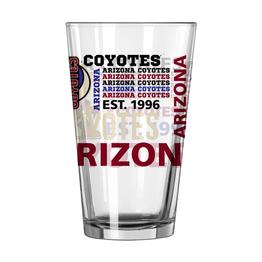Phoenix Coyotes 16oz Spirit Pint Glass - Logo Brands - Flyclothing LLC