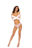 Elegant Moments Baby Pink Lace Panty With Open Crotch 82339