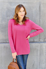 Basic Bae Full Size V-Neck Long Sleeve Top - ShopBasicbae - Flyclothing LLC