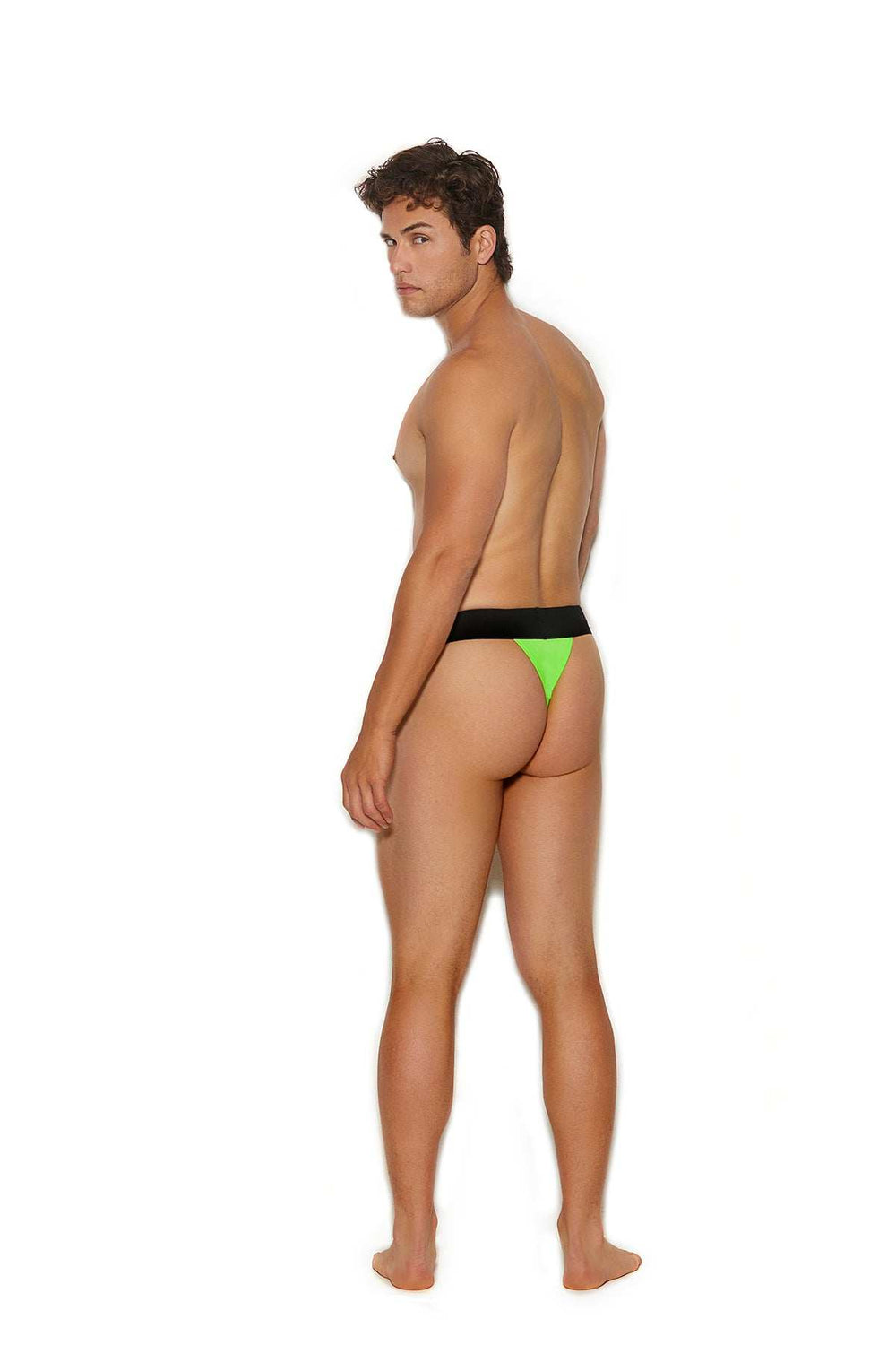 Elegant Moments Lime Green Men's Thong With Elastic Band 82388 - Elegant Moments - Flyclothing LLC