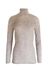 EGI Exclusive Collections Merino Wool Blend Mock Neck Top with Long Sleeves. Proudly Made in Italy.