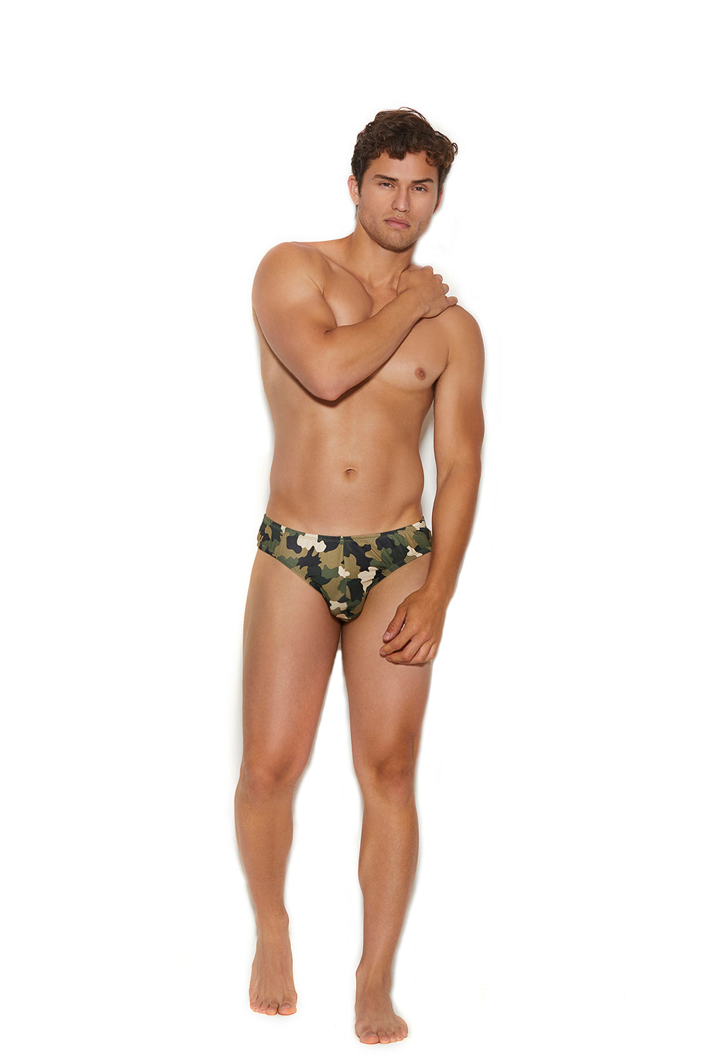 Elegant Moments Camouflage Men's Thong Back Brief 82391
