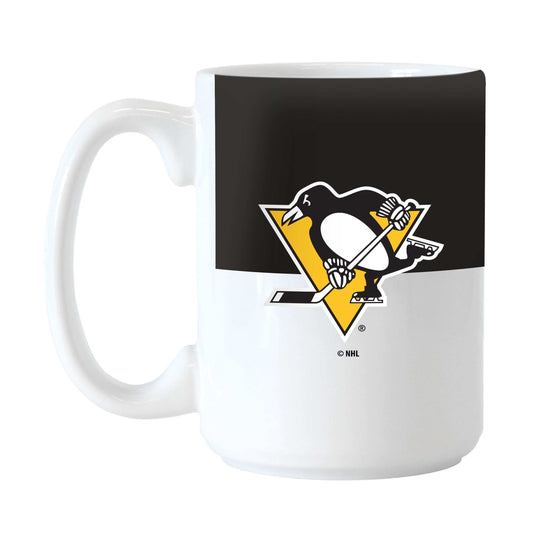 Pittsburgh Pengiuns Color Block 15 oz Sublimated Mug - Logo Brands - Flyclothing LLC