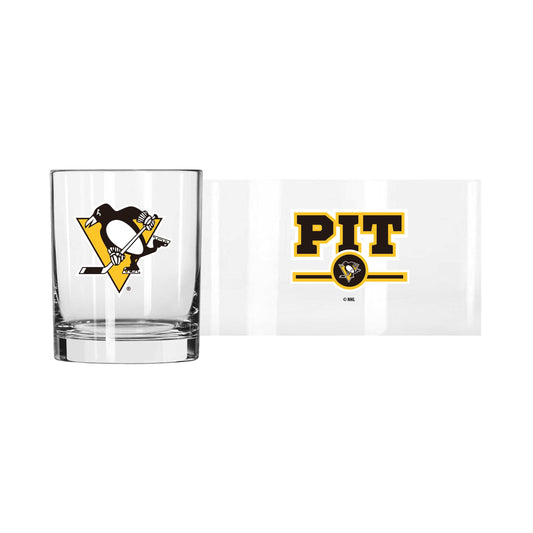 Pittsburgh Penguins 14oz Letterman Rocks Glass - Logo Brands - Flyclothing LLC